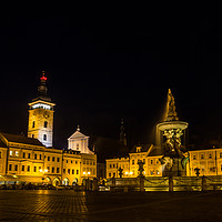 Buy canvas prints of Main square in Ceske Budejovice. by Sergey Fedoskin