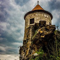 Buy canvas prints of Old Tower in Bechyne city. by Sergey Fedoskin