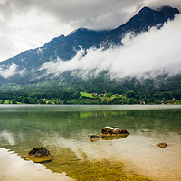 Buy canvas prints of Lake in Alps. Austrian Alps. by Sergey Fedoskin