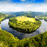 Buy canvas prints of View of Vltava river from Solenice viewpoint. by Sergey Fedoskin