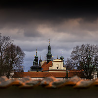 Buy canvas prints of Baroque Klokoty church and cloister.Tabor city, Cz by Sergey Fedoskin