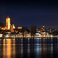 Buy canvas prints of Night over Stein an der Donau. Krems an der Donau. by Sergey Fedoskin