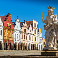 Buy canvas prints of Main square of Telc city, a UNESCO World Heritage  by Sergey Fedoskin