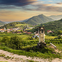 Buy canvas prints of Wachau valley with the river Danube and town Spitz by Sergey Fedoskin