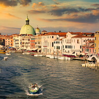 Buy canvas prints of Grand canal in Venice on a sunset, Italy. by Sergey Fedoskin