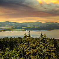 Buy canvas prints of Panorama of Lipno lake. South Bohemian region.Czechia. by Sergey Fedoskin