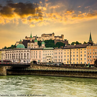 Buy canvas prints of Salzburg town. Salzach river. Austria. by Sergey Fedoskin