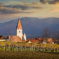 Buy canvas prints of Church in Weissenkirchen. Wachau valley. by Sergey Fedoskin