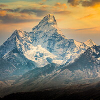 Buy canvas prints of Evening view to Himalaya mountains. by Sergey Fedoskin