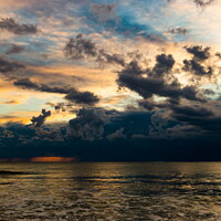 Buy canvas prints of Coast of a sea and dramatic sky. by Sergey Fedoskin