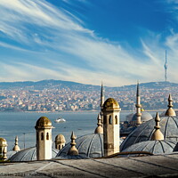 Buy canvas prints of The view of the Bosphorus and old town of Istanbul. by Sergey Fedoskin