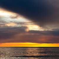 Buy canvas prints of View of a sunset over a sea. by Sergey Fedoskin