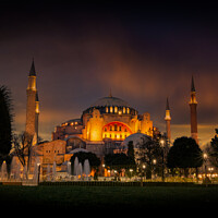 Buy canvas prints of Hagia Sophia (Ayasofya). View from the Sultan Ahmet Park. by Sergey Fedoskin
