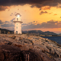 Buy canvas prints of Lighthouse on a mediterranean coast of Alanya. Turkey. by Sergey Fedoskin