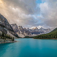 Buy canvas prints of Chilly morning at Moraine by Denis Semenov