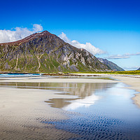 Buy canvas prints of Flakstad beach by Hamperium Photography