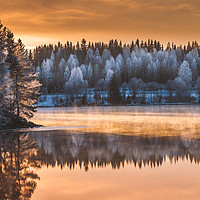 Buy canvas prints of Dreamy winter sunset by Hamperium Photography