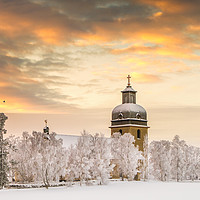 Buy canvas prints of Church of Rödön in Sweden by Hamperium Photography