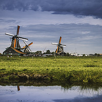 Buy canvas prints of Dutch windmills on the Zaanse schans by Hamperium Photography