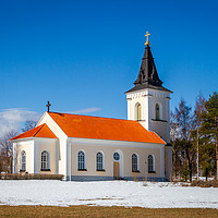 Buy canvas prints of Church in Sweden by Hamperium Photography