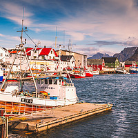 Buy canvas prints of Fishing boat in Norway by Hamperium Photography