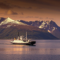 Buy canvas prints of Ferry in Norway by Hamperium Photography