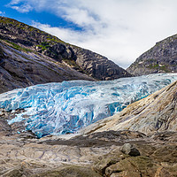 Buy canvas prints of Glacier, Nicardsbreen, in Norway. by Hamperium Photography