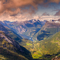 Buy canvas prints of The Geiranger fjord  by Hamperium Photography