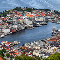 Buy canvas prints of The city of Bergen Norway by Hamperium Photography