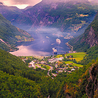 Buy canvas prints of Geiranger in Norway by Hamperium Photography