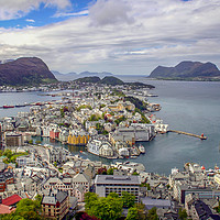 Buy canvas prints of the city of Ålesund in Norway by Hamperium Photography
