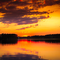 Buy canvas prints of Swedish sunset by Hamperium Photography