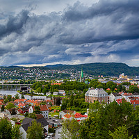 Buy canvas prints of The city of Trondheim in Norway by Hamperium Photography