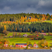 Buy canvas prints of Autumn in Sweden by Hamperium Photography