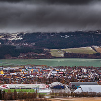 Buy canvas prints of Panorama of Lillehammer in Norway by Hamperium Photography