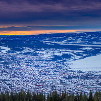 Buy canvas prints of Lillehammer during the winter by Hamperium Photography