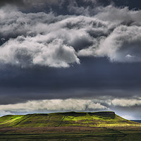 Buy canvas prints of Addlebrough, Wensleydale, Yorkshire Dales by M Meadley