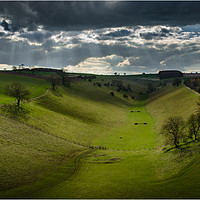 Buy canvas prints of Thixendale, Yorkshire Wolds by M Meadley