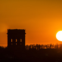 Buy canvas prints of Norton Water Tower Spring Sunset by Ian Haworth