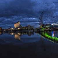 Buy canvas prints of Salford Quays, Lowry, Imperial War Museum Panorama by Ian Haworth