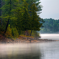 Buy canvas prints of Misty Canadian Morning by John Paper