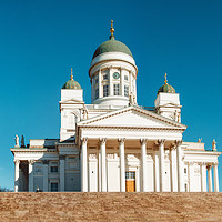 Buy canvas prints of Helsinki Cathedral St Nicholas Church in Helsinkii by Andrei Bortnikau