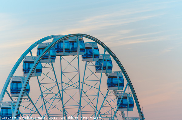 Aerial view of the Ferris wheel in Helsinki, Finla Picture Board by Andrei Bortnikau