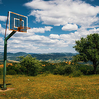 Buy canvas prints of Greek Basketball ground by Andrei Bortnikau
