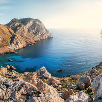 Buy canvas prints of View of thel bay of Cape Formento, Mallorca, Spain by Andrei Bortnikau