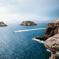 Buy canvas prints of View to rocks of Santa Ponsa in Mallorca before th by Andrei Bortnikau