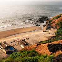 Buy canvas prints of Chapora beach close to Vagator. North Goa, India by Andrei Bortnikau