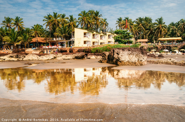 Guesthouse on the shore of Arabian Sea in Goa Picture Board by Andrei Bortnikau