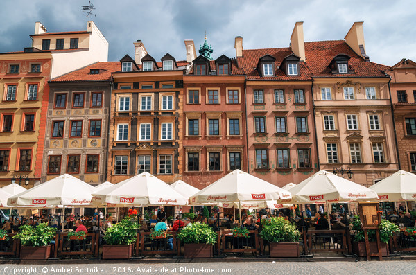 Old town Market square in Warsaw, Poland Picture Board by Andrei Bortnikau