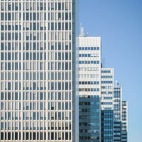 Buy canvas prints of Modern office buildings in Stockholm city by Andrei Bortnikau